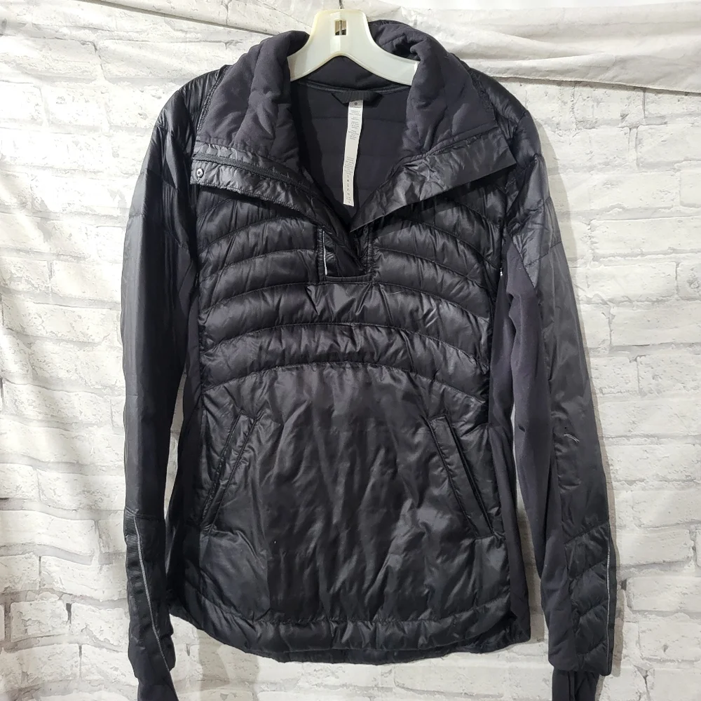Lululemin Down For A Run Women's Black Down Quilted Jacket